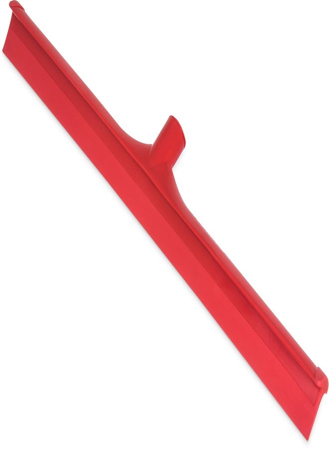SPARTA 24" Floor Squeegee Replacement Head, Seamless Rubber with Rust-Free Plastic Frame for HACCP Compliance, Heavy-Duty Industrial Use, Thermoplastic Rubber, 24 Inches, Red - Image 1